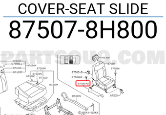 Nissan 875078H800 COVER-SEAT SLIDE