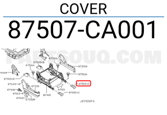 Nissan 87507CA001 COVER