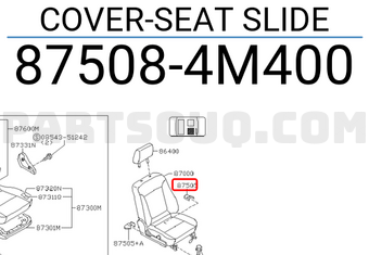 Nissan 875084M400 COVER-SEAT SLIDE