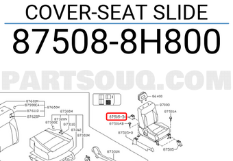 Nissan 875088H800 COVER-SEAT SLIDE