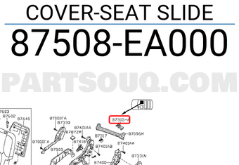Nissan 87508EA000 COVER-SEAT SLIDE