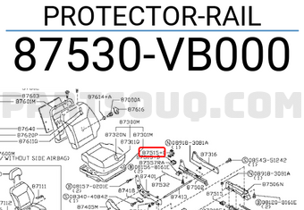 Nissan 87530VB000 PROTECTOR-RAIL