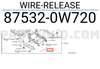 Nissan 875320W720 WIRE-RELEASE