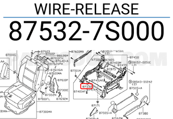 Nissan 875327S000 WIRE-RELEASE