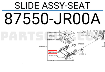 Nissan 87550JR00A SLIDE ASSY-SEAT
