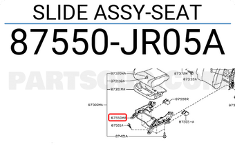 Nissan 87550JR05A SLIDE ASSY-SEAT