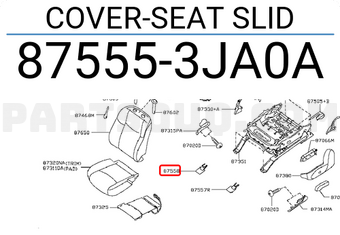 Nissan 875553JA0A COVER-SEAT SLID