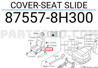 Nissan 875578H300 COVER-SEAT SLIDE