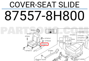 Nissan 875578H800 COVER-SEAT SLIDE