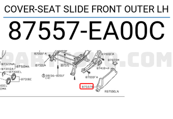 Nissan 87557EA00C COVER-SEAT SLIDE FRONT OUTER LH