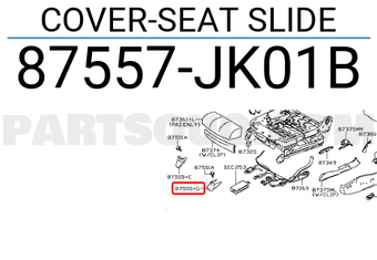 Nissan 87557JK01B COVER-SEAT SLIDE