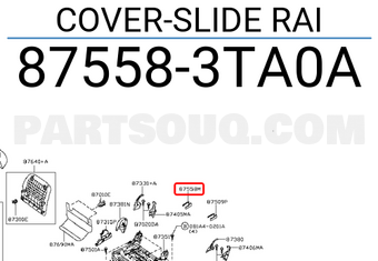 Nissan 875583TA0A COVER-SLIDE RAI
