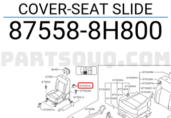 Nissan 875588H800 COVER-SEAT SLIDE