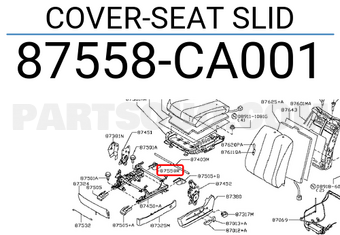 Nissan 87558CA001 COVER-SEAT SLID