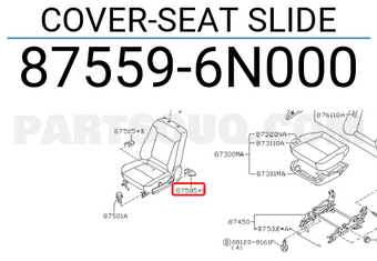Nissan 875596N000 COVER-SEAT SLIDE