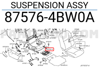 Nissan 875764BW0A SUSPENSION ASSY