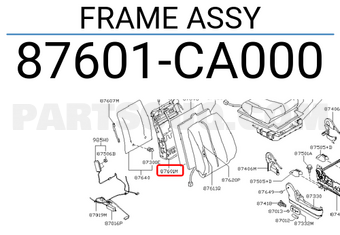 Nissan 87601CA000 FRAME ASSY