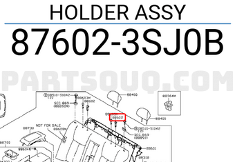 Nissan 876023SJ0B HOLDER ASSY