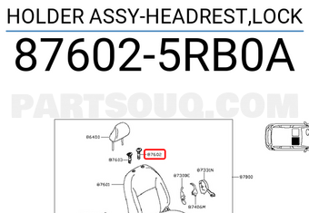 Nissan 876025RB0A HOLDER ASSY-HEADREST,LOCK