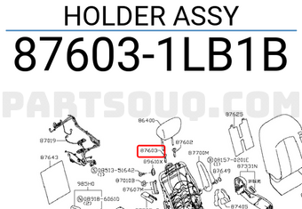 Nissan 876031LB1B HOLDER ASSY