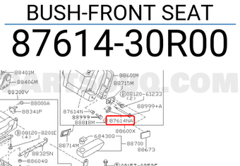Nissan 8761430R00 BUSH-FRONT SEAT