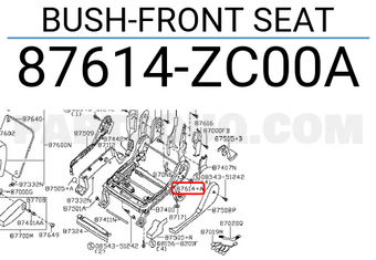 Nissan 87614ZC00A BUSH-FRONT SEAT