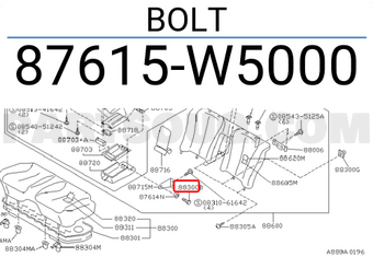 Nissan 87615W5000 BOLT