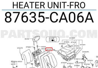 Nissan 87635CA06A HEATER UNIT-FRO