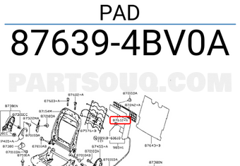 Nissan 876394BV0A PAD