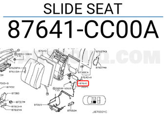 Nissan 87641CC00A SLIDE SEAT