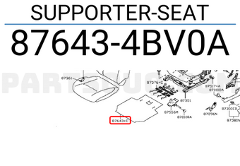 Nissan 876434BV0A SUPPORTER-SEAT