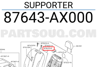 Nissan 87643AX000 SUPPORTER