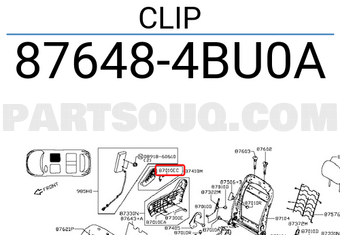 Nissan 876484BU0A CLIP