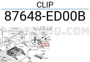 Nissan 87648ED00B CLIP