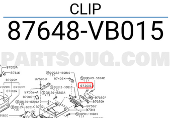 Nissan 87648VB015 CLIP