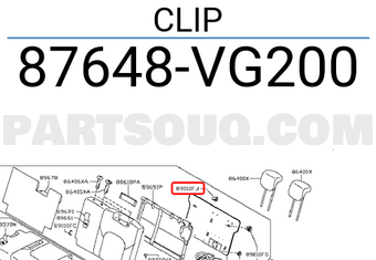 Nissan 87648VG200 CLIP