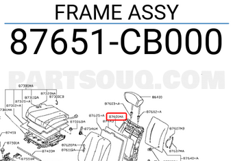 Nissan 87651CB000 FRAME ASSY