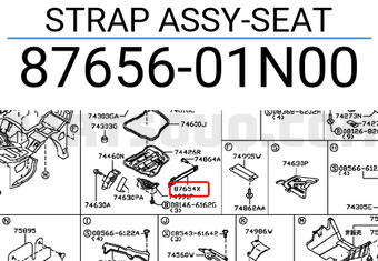 Nissan 8765601N00 STRAP ASSY-SEAT