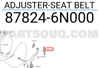 Nissan 878246N000 ADJUSTER-SEAT BELT