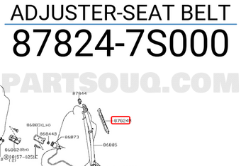 Nissan 878247S000 ADJUSTER-SEAT BELT
