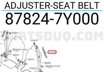 Nissan 878247Y000 ADJUSTER-SEAT BELT