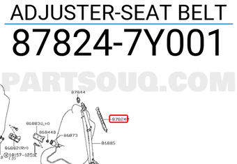 Nissan 878247Y001 ADJUSTER-SEAT BELT