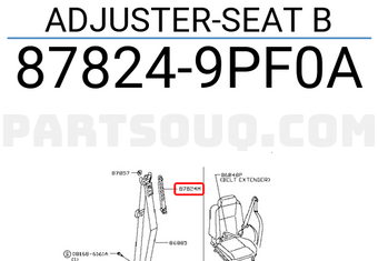 Nissan 878249PF0A ADJUSTER-SEAT B