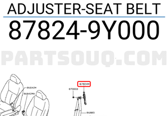 Nissan 878249Y000 ADJUSTER-SEAT BELT