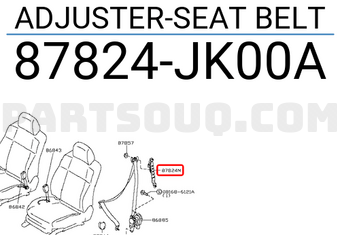 Nissan 87824JK00A ADJUSTER-SEAT BELT