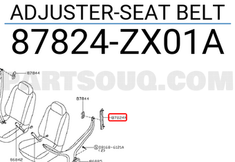 Nissan 87824ZX01A ADJUSTER-SEAT BELT