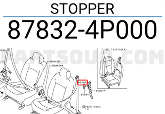 Nissan 878324P000 STOPPER