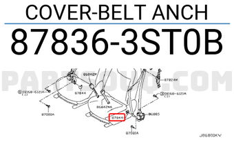 Nissan 878363ST0B COVER-BELT ANCH