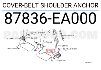 Nissan 87836EA000 COVER-BELT SHOULDER ANCHOR