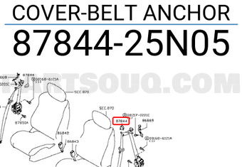 Nissan 8784425N05 COVER-BELT ANCHOR